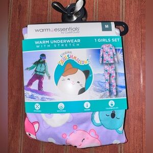 Warm Essentials Girls' Purple Squishmallows Thermal Underwear Set